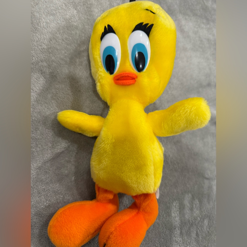 Vintage Tweety Bird plush Warner Bros 1990 Tall 12"